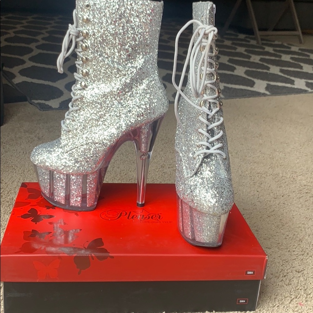 Glitter pleaser boot